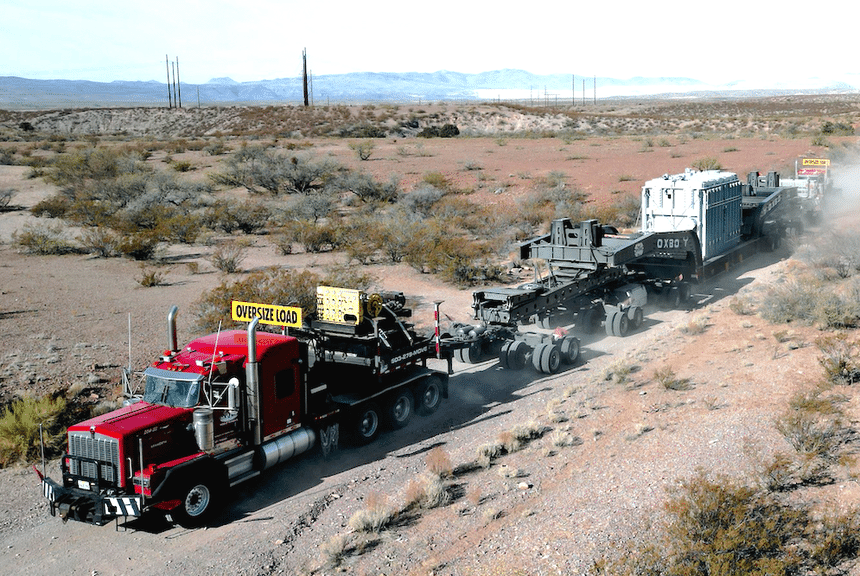 Convoi exceptionnel de 124 t en Arizona