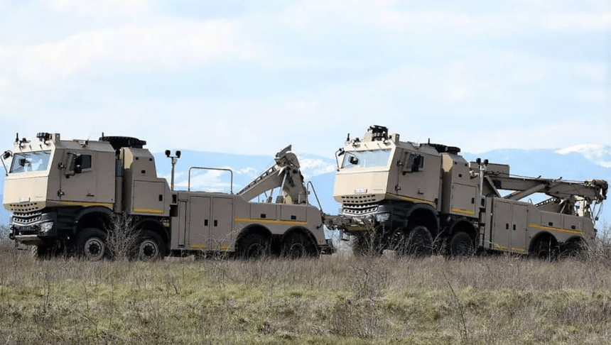 L'armée belge dispose de dépanneuses Sofram 8x8