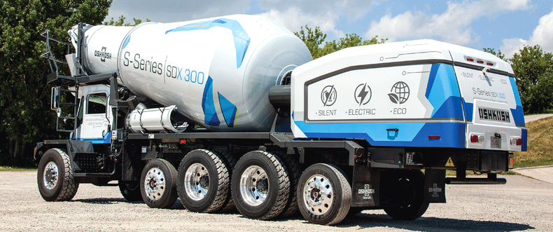 Porte-malaxeur électrique Oshkosh à déversement frontal