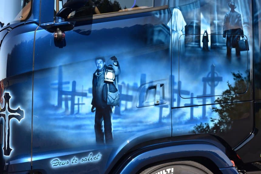 Scania 660 S La Nonne : peinture aérographe soignée