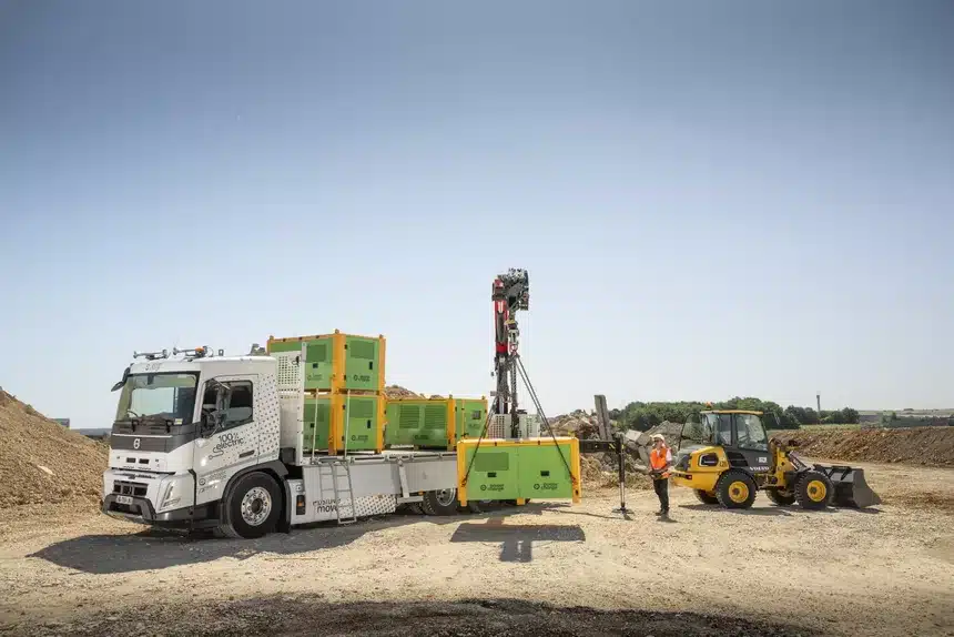 Un Volvo FMX Electric sur les chantiers