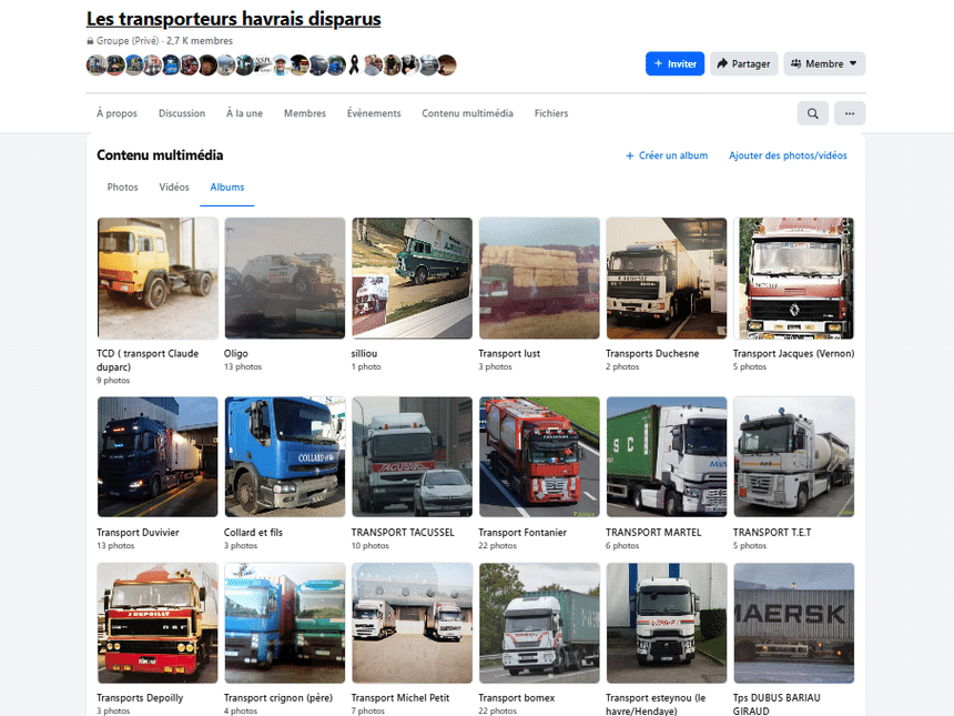 160 entreprises recensées sur le groupe Facebook Les transporteurs havrais disparus