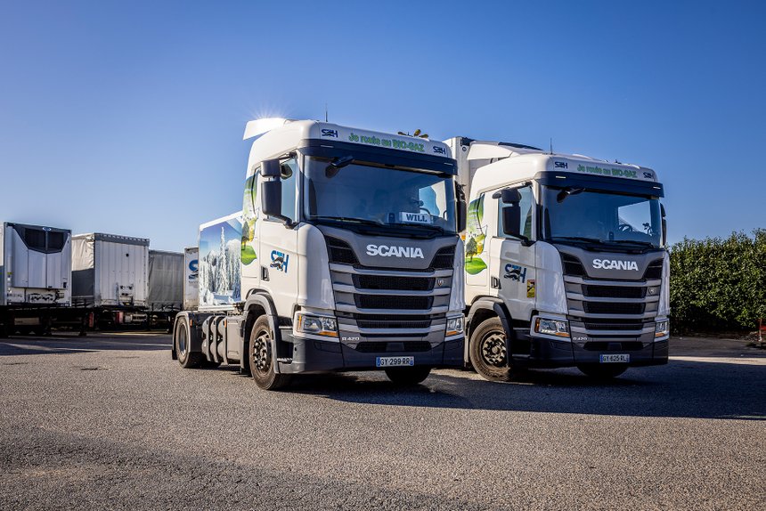 STH fait l’acquisition de camions Scania roulant au gaz