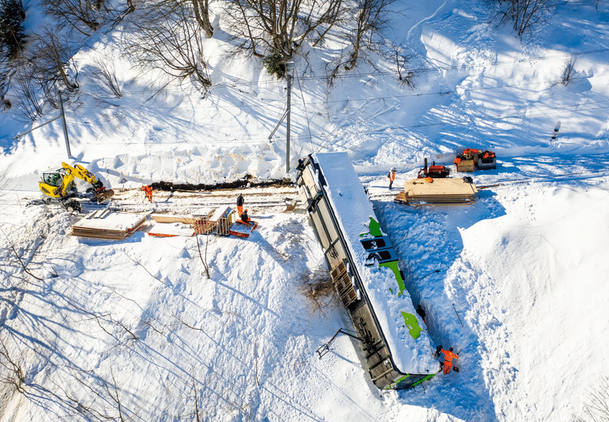Dépannage d'une automotrice en fâcheuse posture