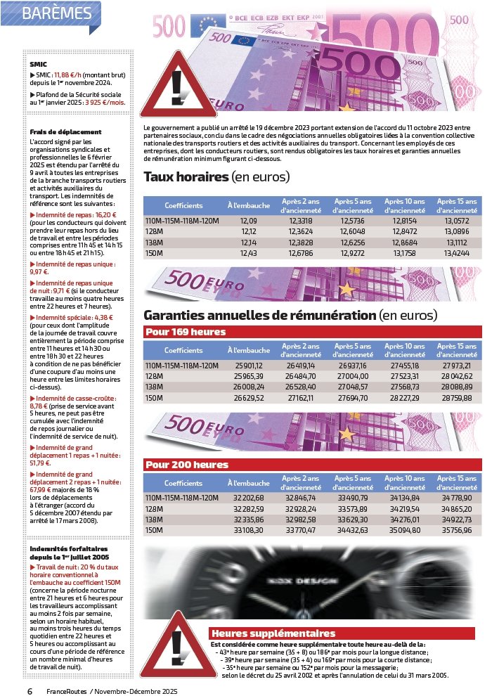 Salaires des routiers : retrouvez les grilles actualisées dans France Routes