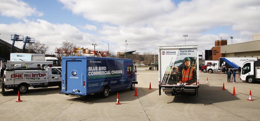 Des essais de véhicules industriels carrossés