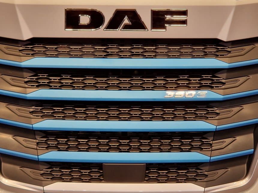 Daf XD et XF Electric : signalétique sur la calandre