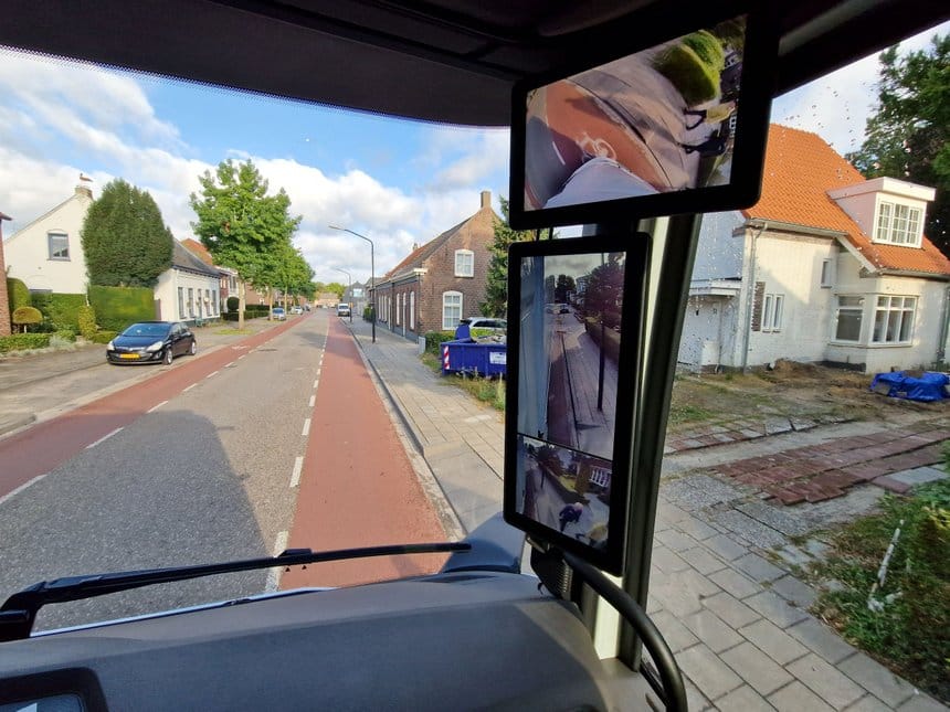 Les Daf Electric sont équipés de la caméra numérique corner view